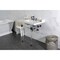 Kingston Brass 36 Carrara Marble Console Sink with Acrylic Legs, Marble WhiteOil Rubbed Bronze LMS36MASQ5 - alternate 4
